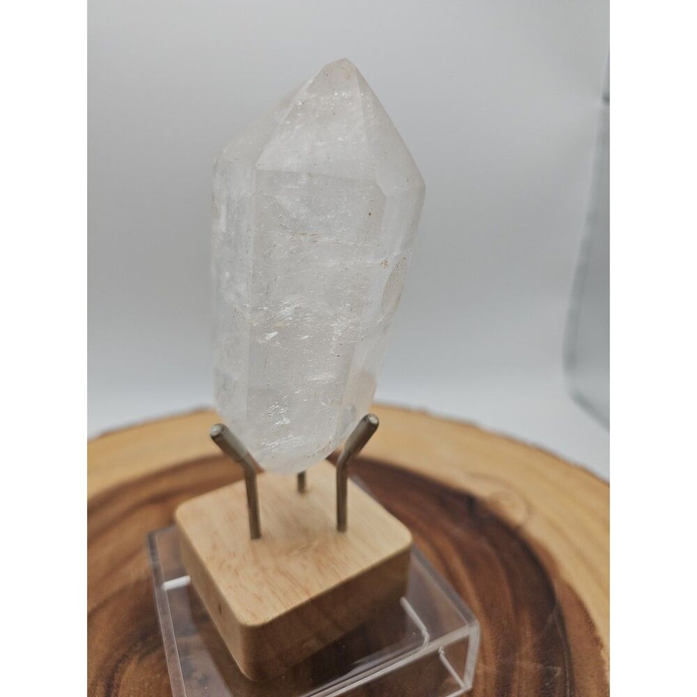 Quartz Crystal Point .49lb With Stand - CrystalCloud Company - Quartz Crystal Po